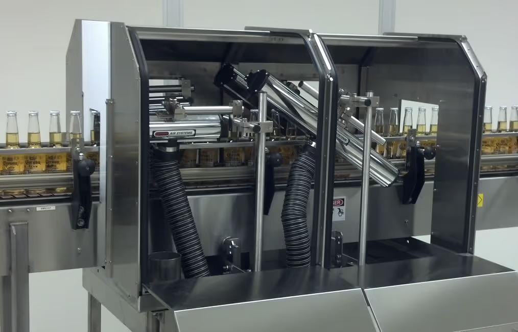 Sonic Air Systems air knife drying equipment on an industrial production line